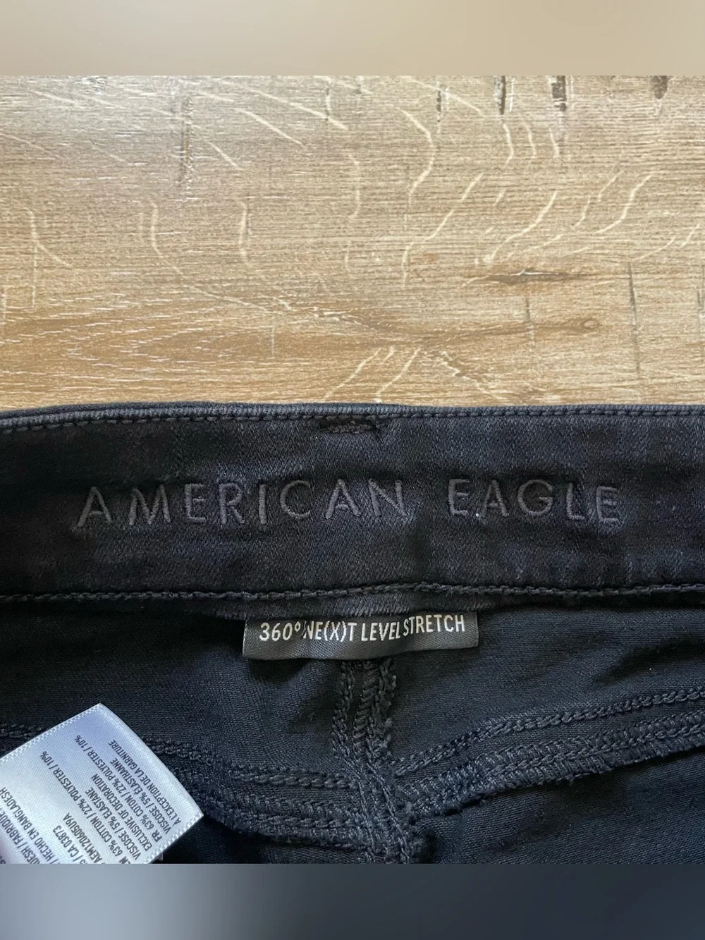 American Eagle Curvy Super High Rise Jegging Womens 00 Short Black Stretch 24.5